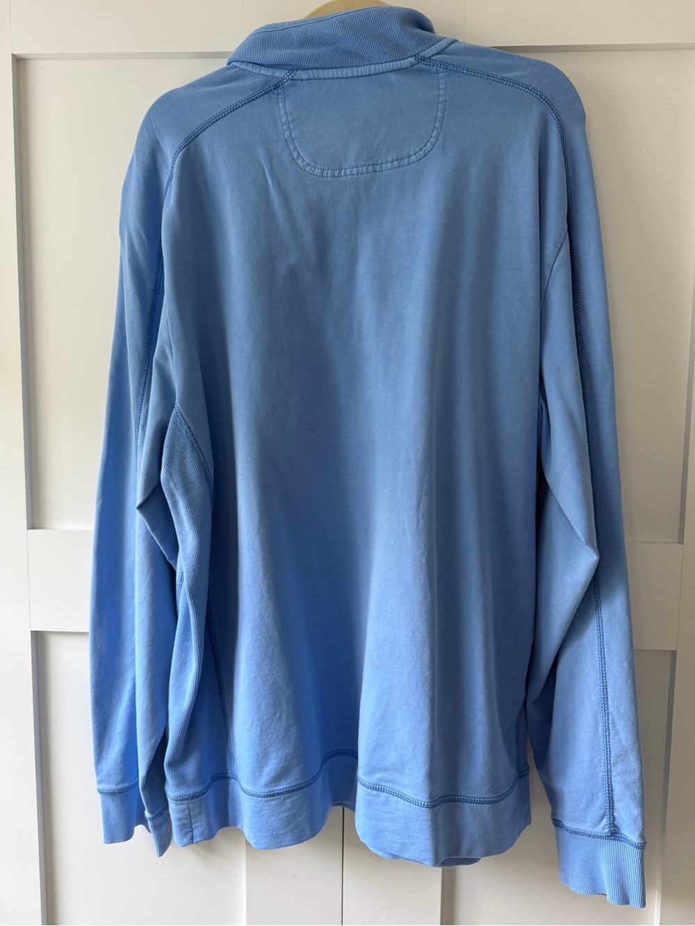 Tommy Bahama Light Blue Quarter-Zip Pullover - Picture 6 of 6